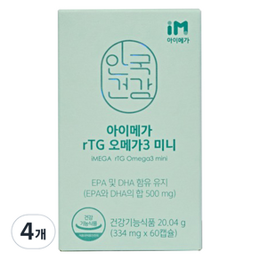 AG HEALTH i-Mega rTG Omega-3 Mini 20.04g, 60顆, 4個