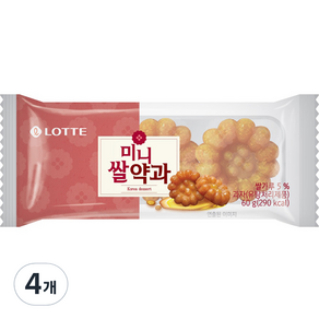 LOTTE 樂天 迷你藥菓, 60g, 4個