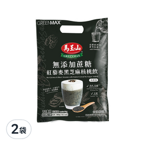 馬玉山 無添加蔗糖紅藜麥黑芝麻核桃飲, 30g, 12包, 2袋