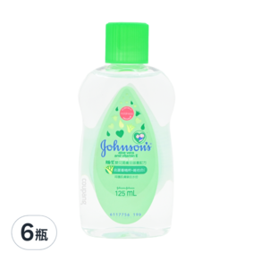 Johnson's 嬌生 嬰兒潤膚油 滋養配方 0歲以上, 125ml, 6瓶