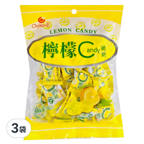 Chiao-E 巧益 檸檬Candy硬糖, 140g, 3袋