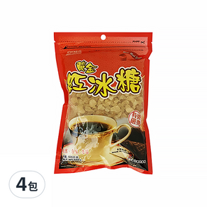 耆盛食品 黃金紅冰糖, 600g, 4包