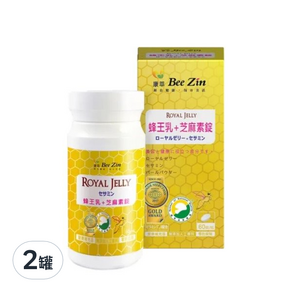 Bee Zin 康萃 高活性蜂王乳芝麻素, 0.6g, 60顆, 2罐