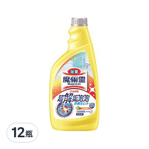 Kao 花王 Magiclean 魔術靈 浴室清潔劑 舒適檸檬 更替瓶, 500ml, 12瓶