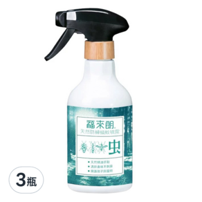 HUKUROU 福來朗 天然防蟑蟻蚊噴霧, 500ml, 3瓶