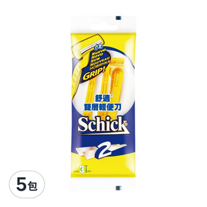 Schick 舒適牌 雙層輕便刀 15g, 3入, 5包