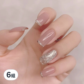 Market GamSung Nail Art 指甲貼, No.16 碎鑽粉, 6組