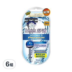 Schick 舒適牌 水次元3 PREMIUM刮鬍刀, 6組