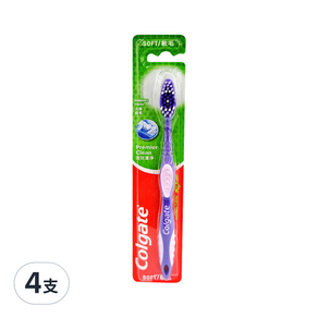 Colgate 高露潔 強效潔淨牙刷 顏色隨機, 4支