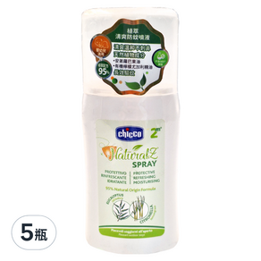 chicco NaturalZ 植萃清爽防蚊噴液, 100ml, 5瓶