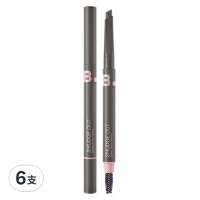 B.by BANILA 玩眉細緻兩用眉筆 0.3g, 04 冷灰色, 6支