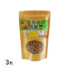 皇品 脆果子 藥膳香辣, 300g, 3包