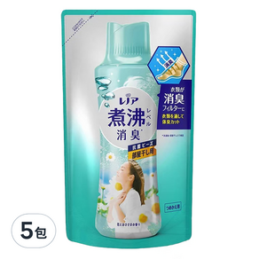 Lenor 蘭諾 煮沸消臭 衣物芳香豆系列 補充包 暖陽花香, 365ml, 5包