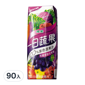 波蜜 一日蔬果100%紫色蔬果汁, 250ml, 90入