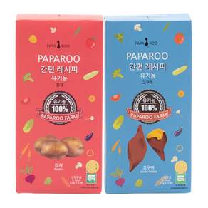 PAPAROO 孩童食品蔬菜調味粉 2入組, 馬鈴薯口味+地瓜口味, 1組