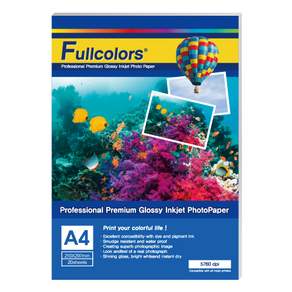 Fullcolors 全彩 噴墨亮面相片紙, A4, 20張