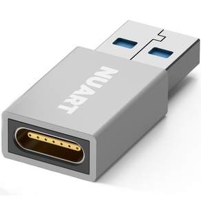 NUART 高輸出USB 3.0-C型PD/QC轉換OTG兩性, 1個, 銀