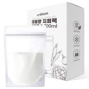 Unimom 大容量保鮮夾鏈袋 700ml, 100入, 1盒