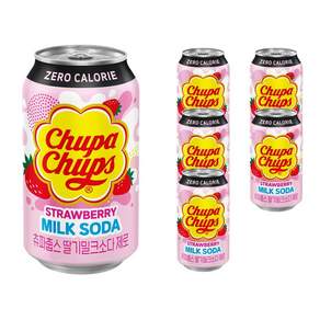 Chupa Chups 加倍佳 草莓牛奶蘇打水 Zero, 6個, 350ml