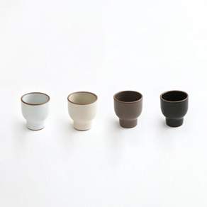 Erato Shie 陶瓷燒酒杯 4 種禮品套組, 燒酒杯 4p, 1組