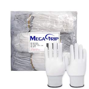 MEGA GRIP 聚酯纖維手套L號30入, 白色, 30雙