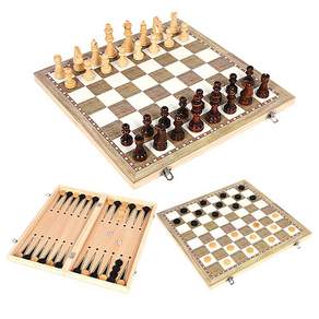 折疊雙面木製棋盤 XXL, 混色