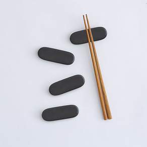 ERATO Olheum系列 陶瓷匙筷架, 黑色, 4個