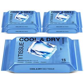 Bebesup Cool&Dry除臭濕紙巾補充包 15張, 5個, 60g