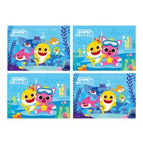 Pinkfong 碰碰狐 鯊魚家族可撕式著色本 4入, 345 x 248 毫米, 30張