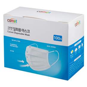 comet 一次性口罩, 白色, 100入, 1組