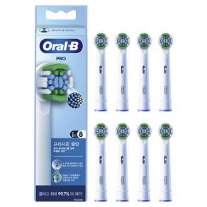 Oral-B 歐樂B 電動牙刷Pro Pre-Season清潔 白色替換刷頭, EB20RX, 8個