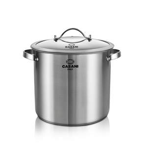 CASANI Cucina IH電磁爐適用 不鏽鋼深型湯鍋, 30cm, 1個