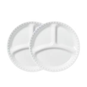 Corelle 康寧 Shiny Days系列三格餐盤, 白色, 2個