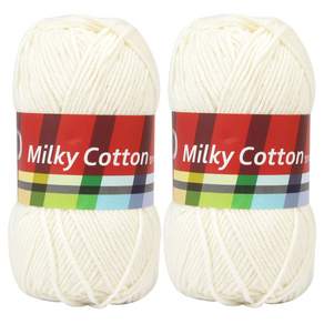 brandyarn Milky Cotton Red系列 棉混紡針織線 50g, 香草色, 2捲