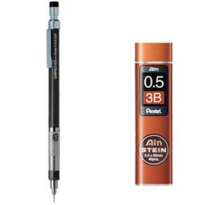 Pentel 飛龍文具 製圖自動鉛筆 PG505-AD+筆芯 3B, 0.5mm, 1套