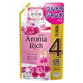 LION 獅王 Aroma Rich 香水柔軟精 迷人花果香補充包, 1.6L, 1包