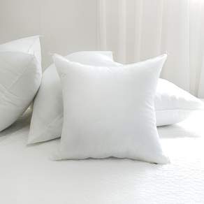 拉鍊式靠枕枕芯 2入, 白色
