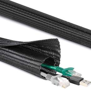 Bancent 電纜管理器管 13mm x 5m, 1個, 黑色