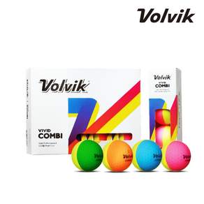 Volvik 富維克 拼色霧面高爾夫球組 12入, 12個病房, 單品