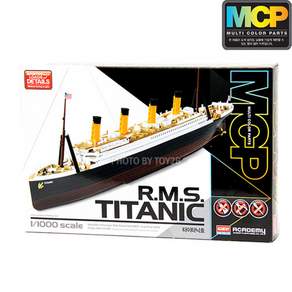 Academy Science RMS TITANIC 1/1000 14217 塑料模型 塑料模型 玩具 玩具 拼裝玩具 小孩軍艦 軍艦, 1組