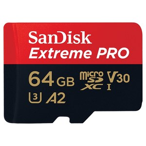 샌디스크 익스트림 프로 마이크로 SD카드 SDSQXCY, 64GB, 1개