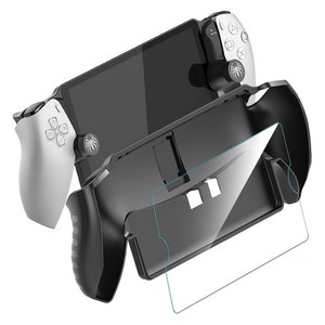 조이트론 플레이스테이션 PS5 PS포탈 플스포탈 프리미엄 TPU 케이스 세트, 블랙, 1세트, JTPT-107