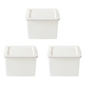 브리다 큐브 리빙박스, 크림화이트, 35L, 3개