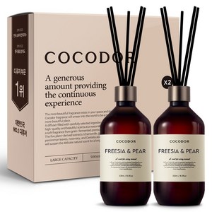 코코도르 프리미엄 디퓨저, 프리지아앤페어, 500ml, 2개