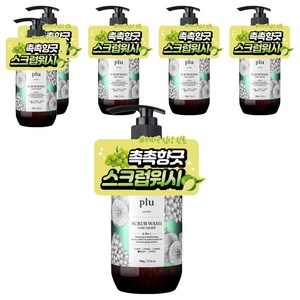 플루 데일리 스크럽 바디워시 라임그레이프, 500g, 6개