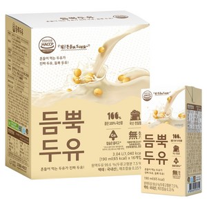 유기농마루 듬뿍두유, 190ml, 16개