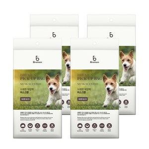 Bremen 픽업백 배변봉투 머스크향 30p, 4개