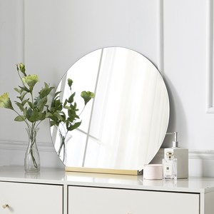 어썸 노프레임 화장대 거울 400, 골드