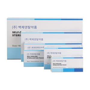 멸균 셀프 파우치 소독 봉투 멸균 소독 비닐 봉투 치과 정형외과 병원 네일 기공, 135*280mm/200매, 1개
