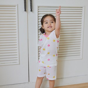 배꼽손 유아 여름 5부 항균 밤부메쉬 실내복 상하세트